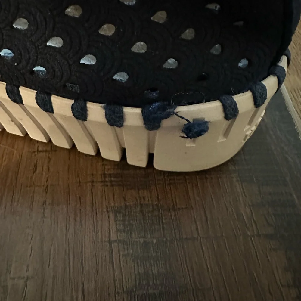 Ilse Jacobsen Blue Suede Tulip Slip On Flats‎ Laser Cut Pattern Women's Sz EU 38 - Picture 10 of 14